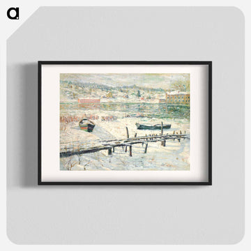 Harlem River in Winter - アーネスト ローソン Poster.