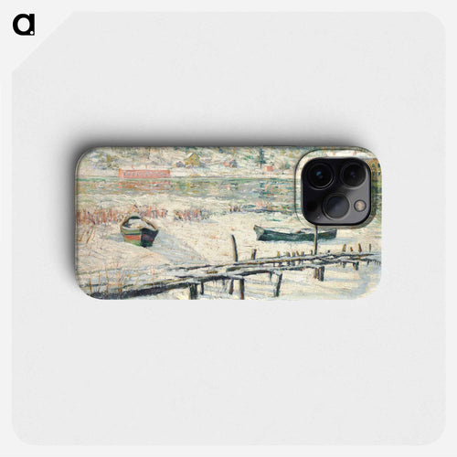 Harlem River in Winter - アーネスト ローソン Phone Case.