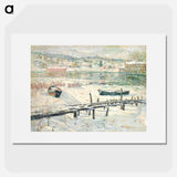 Harlem River in Winter - アーネスト ローソン Poster.
