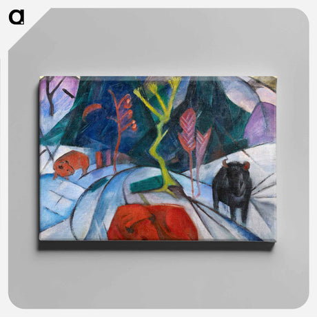 アートパネル-Bison in winter - フランツ マルク Canvas.