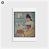 アートポストカード-The voluptuous women represented here is the twenty-year-old Madeleine Knobloch, Seurat's lover. She may have been pregnant with their child at this time. Although Madeleine later referred to this pai - ジョルジュ スーラ Postcard.