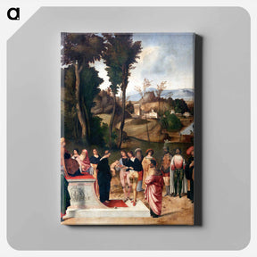 アートパネル-Moses Undergoing Trial by Fire
 - ジョルジョーネ Canvas.