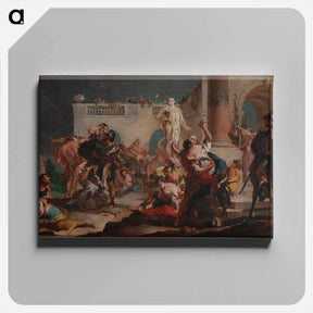 アートパネル-The Rape of the Sabine Women
 - ジョバンニ バティスタ ティエポロ Canvas.