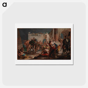 アートポストカード-The Rape of the Sabine Women
 - ジョバンニ バティスタ ティエポロ Postcard.