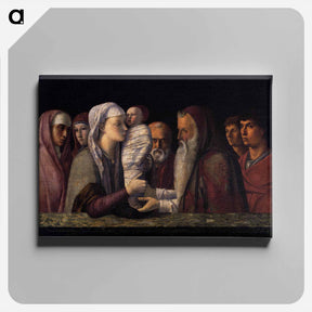 アートパネル-Presentation at the Temple - ジョヴァンニ ベッリーニ Canvas.