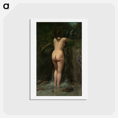 アートポストカード-グリーン - ギュスターヴ クールベ Postcard.