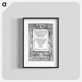 アートポスター-Title page in the form of a Renaissance niche - ハンス ホルバイン Poster.