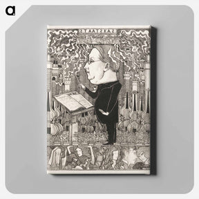アートパネル-Conductor with violins and smoking chimneys behind - ヤン・トゥーロップ Canvas.