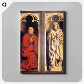 アートパネル-Donor and St. John the Baptist - ヤン ファン エイク Canvas.