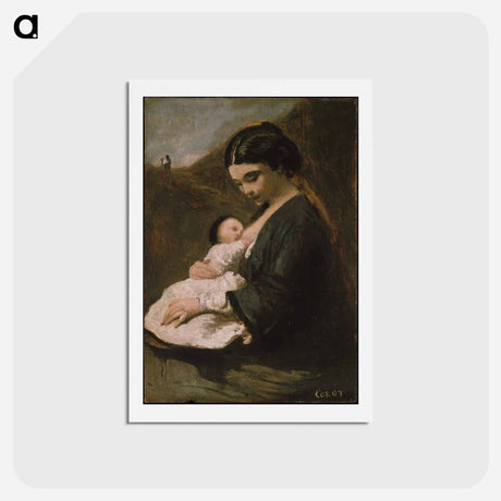 アートポストカード-Mother and Child
 - ジャン バティスト カミーユ コロー Postcard.
