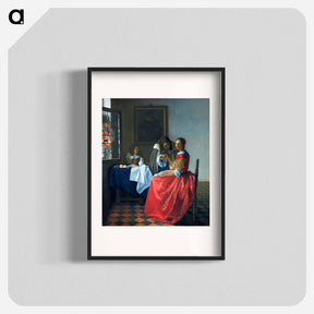 アートポスター-The Girl with a Wineglass - ヨハネス フェルメール Poster.