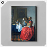 The Girl with a Wineglass - Johannes Vermeer Canvas.