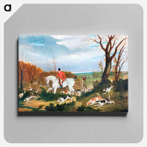 アートパネル-The Suffolk Hunt. Going to Cover near Herringswell
 - ジョン フレデリック ヘリング Canvas.