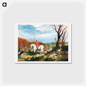 アートポストカード-The Suffolk Hunt. Going to Cover near Herringswell
 - ジョン フレデリック ヘリング Postcard.