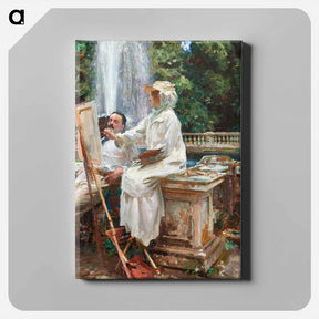 アートパネル-The Fountain, Villa Torlonia, Frascati, Italy - ジョン シンガー サージェント Canvas.