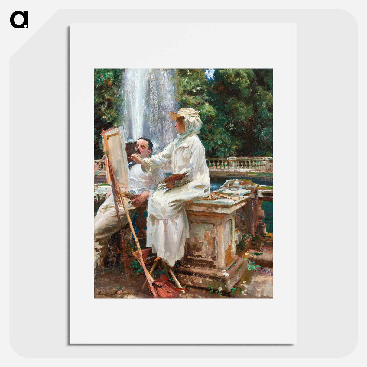 The Fountain, Villa Torlonia, Frascati, Italy - ジョン シンガー サージェント Poster.