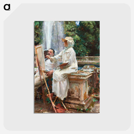 アートポストカード-The Fountain, Villa Torlonia, Frascati, Italy - ジョン シンガー サージェント Postcard.