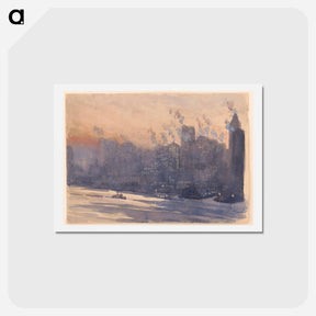 アートポストカード-New York Harbor at Night
 - ジョセフ ペネル Postcard.
