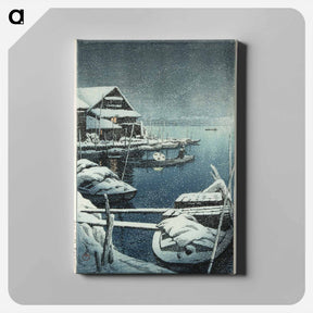 アートパネル-Woodblock print - 川瀬 巴水 Canvas.