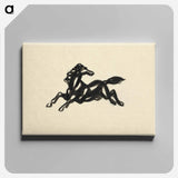 Springend paard met het hoofd naar achteren gedraaid - レオ ゲステル Canvas.