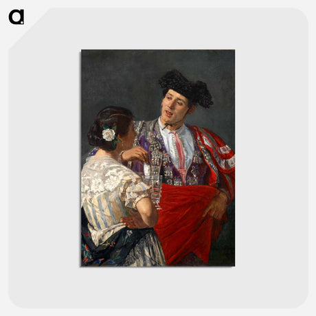 アートポストカード-Offering the panel to the bullfighter - メアリー カサット Postcard.