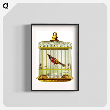 アートポスター-Wampole's Preparation Advertisement: Bird in a Cage
 - 国立医学図書館 Poster.
