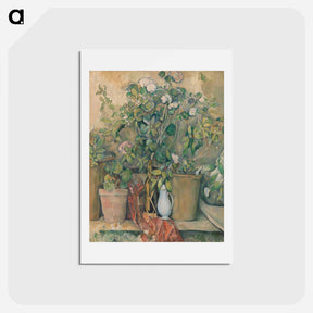 アートポストカード-Terracotta Pots and Flowers - ポール セザンヌ Postcard.