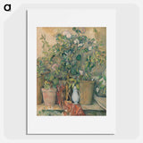 Terracotta Pots and Flowers - ポール セザンヌ Poster.
