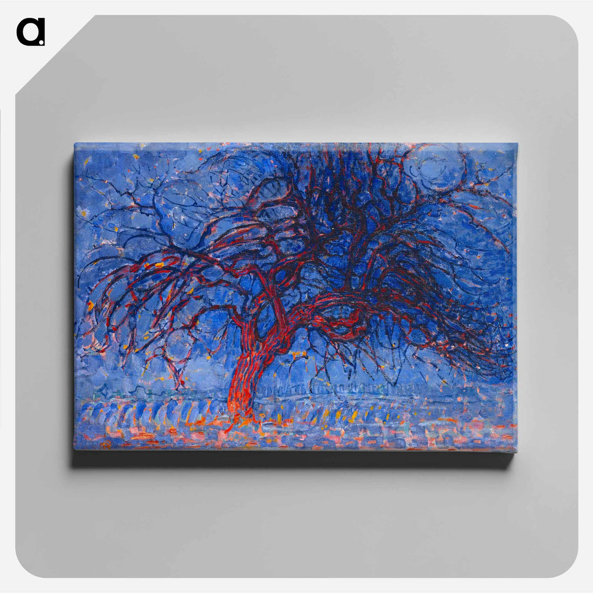 Avond: The Red Tree - Piet Mondrian Canvas.