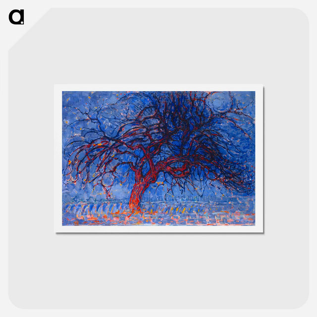 アートポストカード-Avond: The Red Tree - ピエト モンドリアン Postcard.