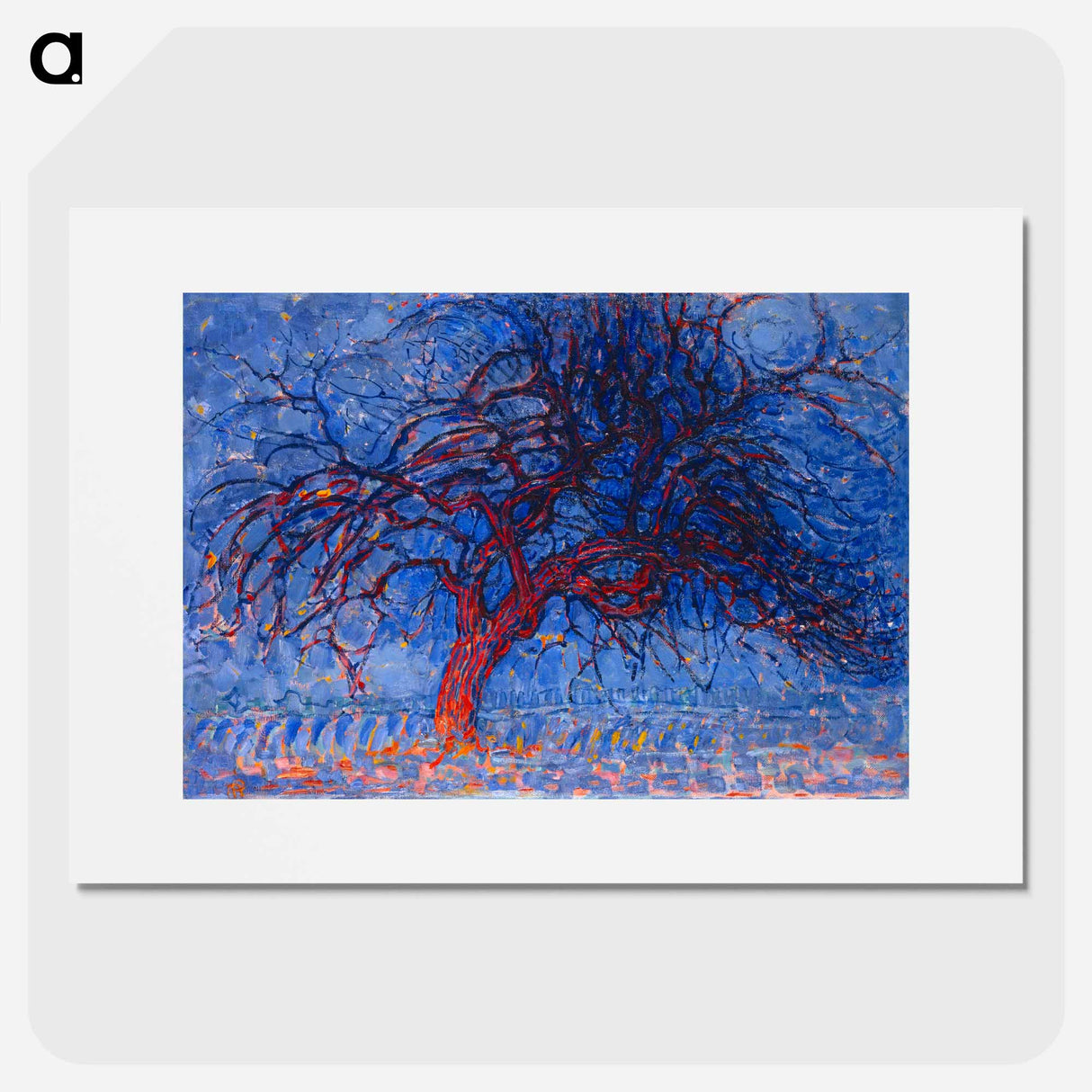 Avond: The Red Tree - Piet Mondrian Poster.