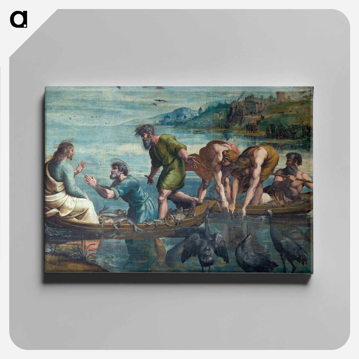 The Miraculous Draft of Fishes - ラファエロ サンティ Canvas.