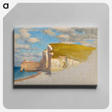 Cliffs at Étretat - サミュエル コールマン Canvas.