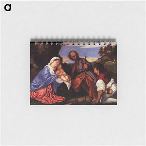 アートメモ帳-The Holy Family with a Shepherd - ティツィアーノ ヴェチェッリオ Memo.