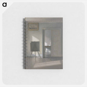 アートメモ帳-Interior with an Easel, Bredgade 25 - ヴィルヘルム ハンマースホイ Memo.