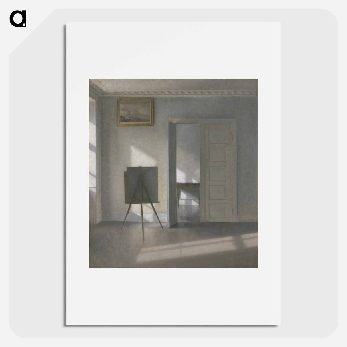 Interior with an Easel, Bredgade 25 - ヴィルヘルム ハンマースホイ Poster.