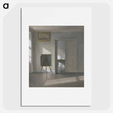 Interior with an Easel, Bredgade 25 - ヴィルヘルム ハンマースホイ Poster.