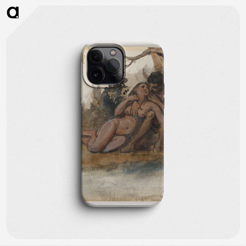 木の下の裸のカップル - ヴィルヘルム マーストランド Phone Case.