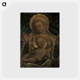 アートポストカード-Virgin and Child - ウィリアム ブレイク Postcard.