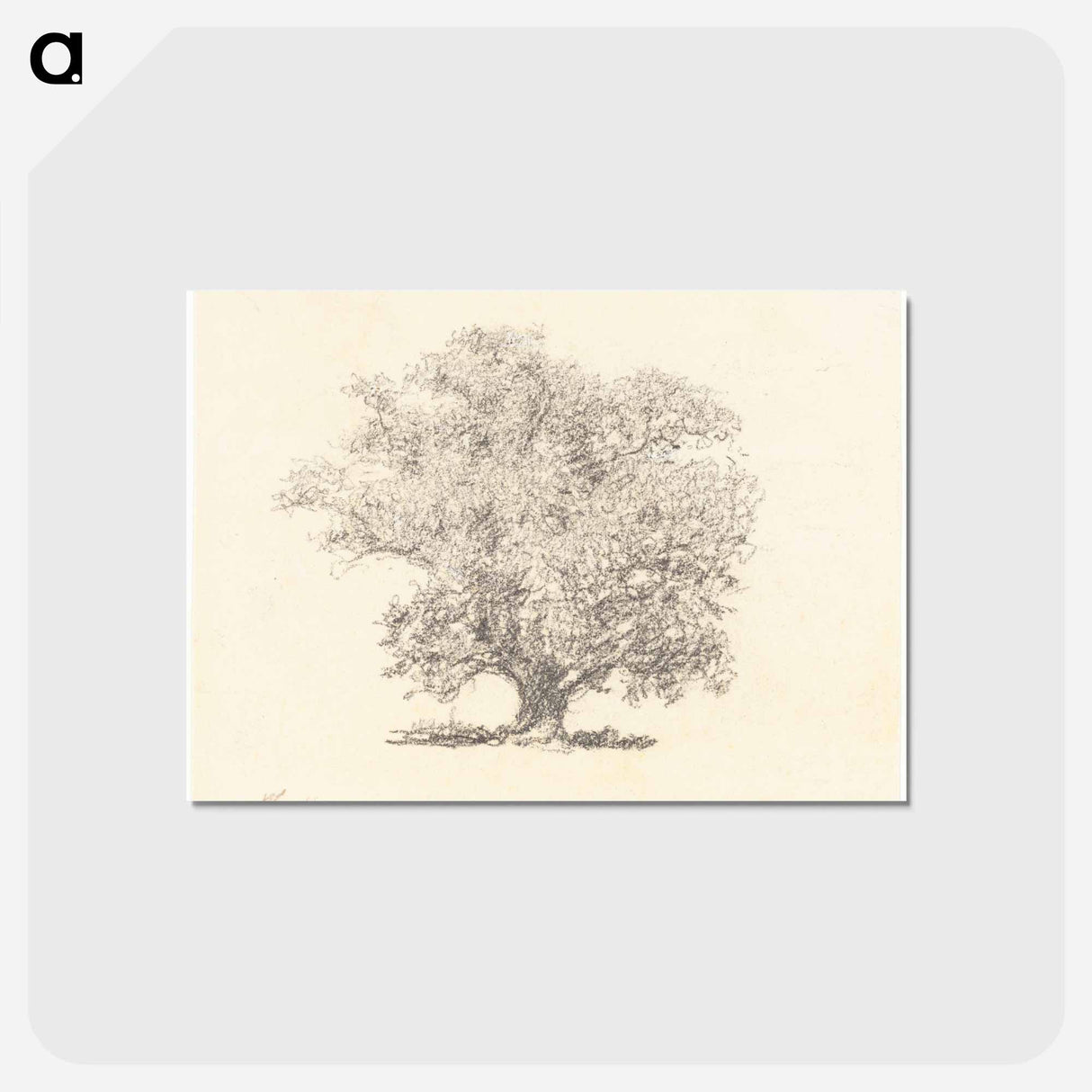 アートポストカード-A Tree in Full-Leaf - ウィリアム ヘンリー ハント Postcard.