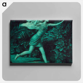 アートパネル-She flung the furlongs behind her at a rate that none of the men could equal - ウワディスワフ テオドール ベンダ Canvas.