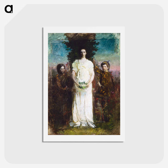 アートポストカード-My Children (Mary, Gerald, and Gladys Thayer) - アボット ハンダーソン セイヤー Postcard.