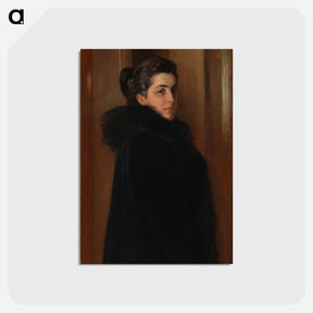 アートポストカード-Portrait of the artist's wife ellan edelfelt - アルバート エーデルフェルト Postcard.