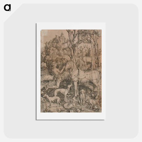 アートポストカード-Saint Eustace - アルブレヒト デューラー Postcard.