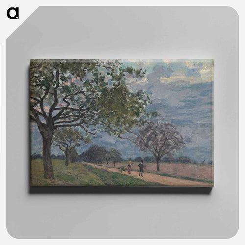 The Road from Versailles to Louveciennes - アルフレッド シスレー Canvas.