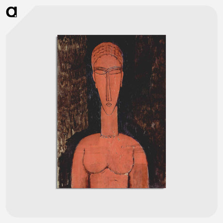 アートポストカード-The Red Bust - アメデオ モディリアーニ Postcard.