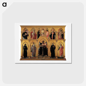 アートポストカード-Polyptych of St. Luke - アンドレア マンテーニャ Postcard.