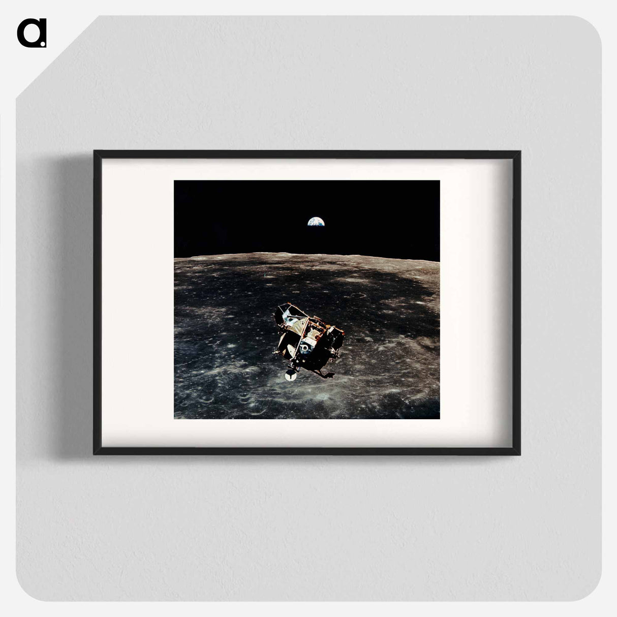 Ascent stage prior to docking - Apollo Moon Landing Poster.