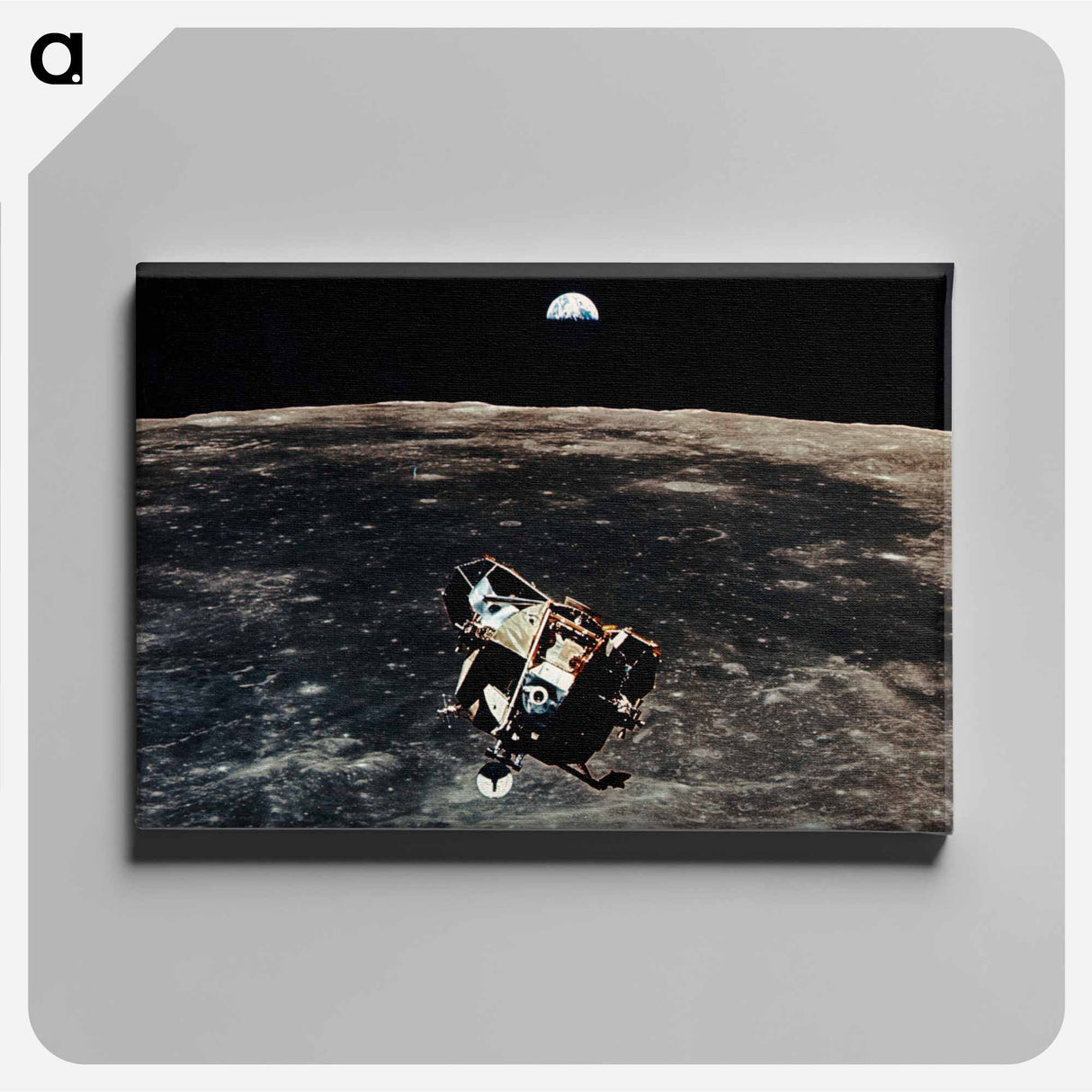 Ascent stage prior to docking - Apollo Moon Landing Canvas.