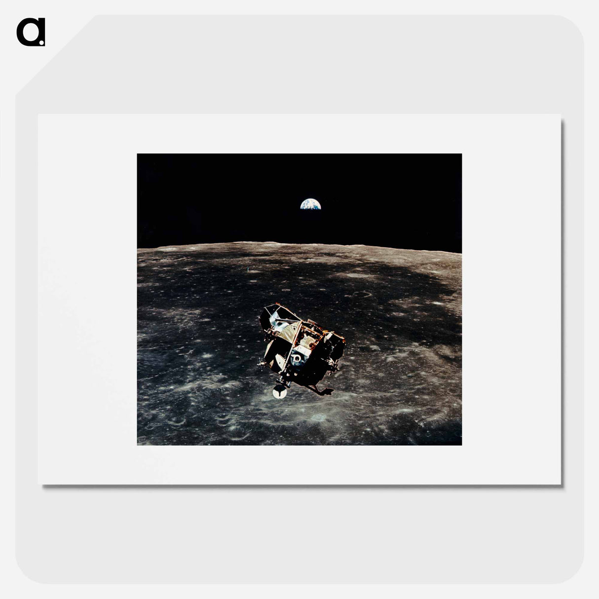 Ascent stage prior to docking - Apollo Moon Landing Poster.